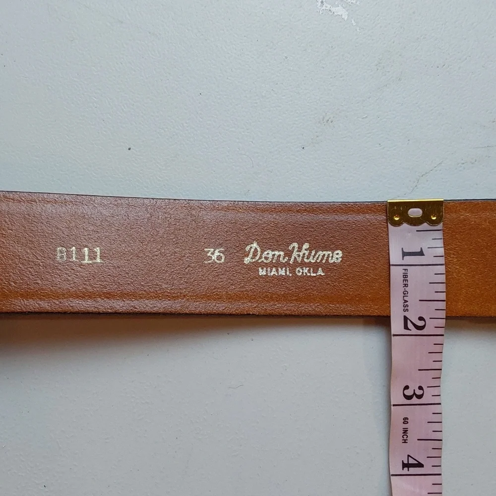 Don Hume| Men's Black Leather Belt/Tactical Solid Brass Silver Buckle Wide '36